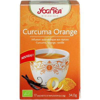 Kurkuma orange van Yogi Tea, 6 x 17 builtjes